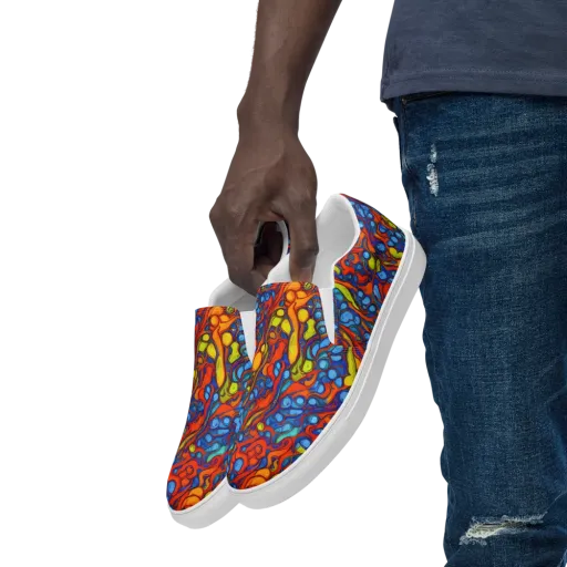 Lava Electric on a Men's Slip-On Canvas Shoes