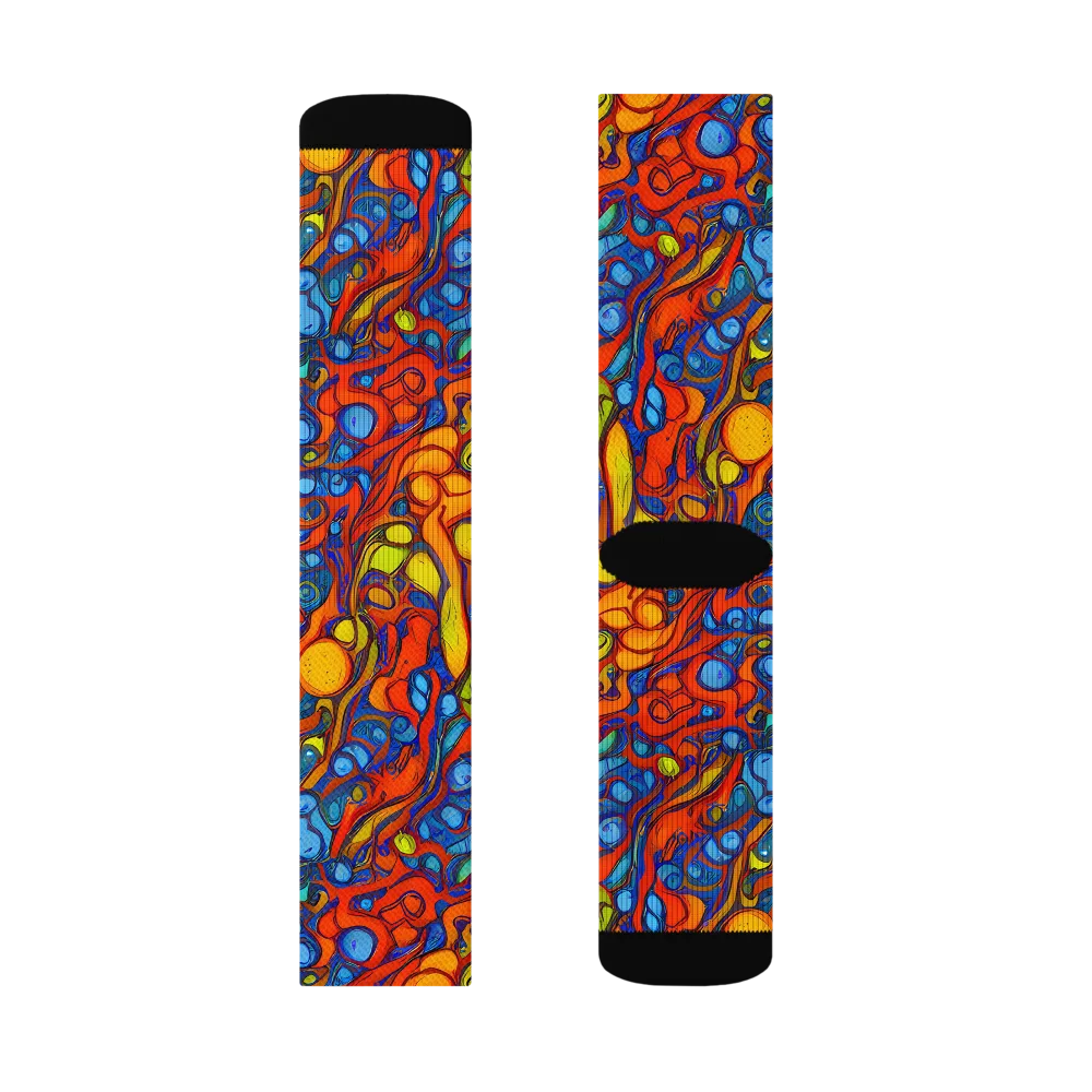 Lava Electric on Socks — Left Sock