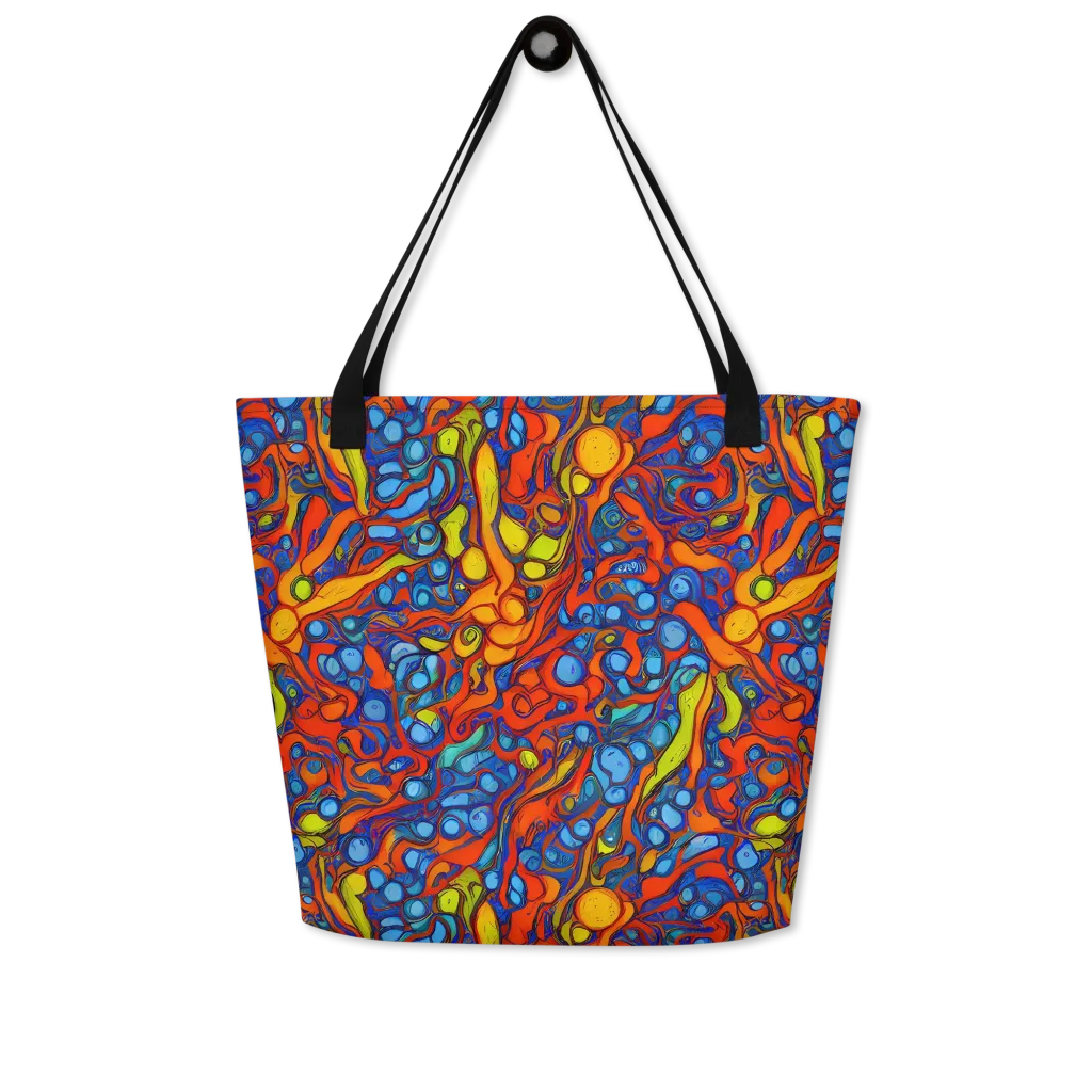 Lava Electric on Large Tote Bag W/ Pocket — Front