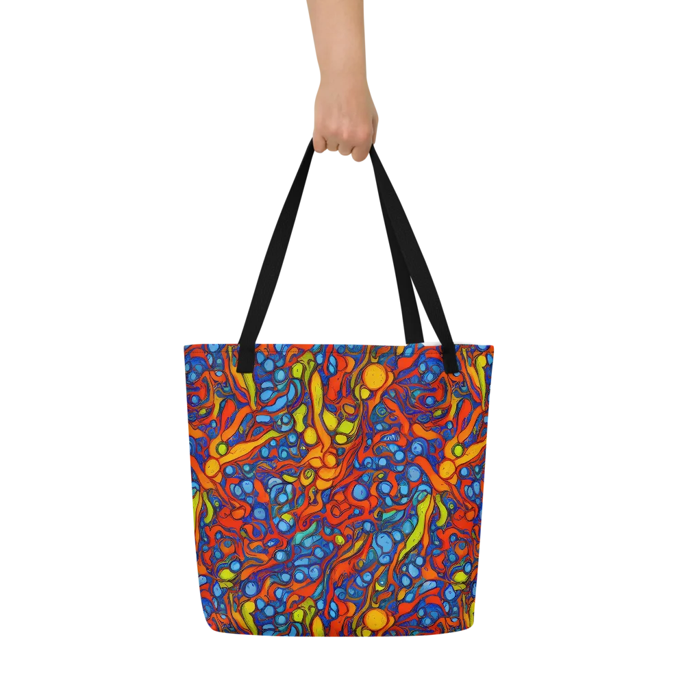 Lava Electric on Large Tote Bag W/ Pocket — Front