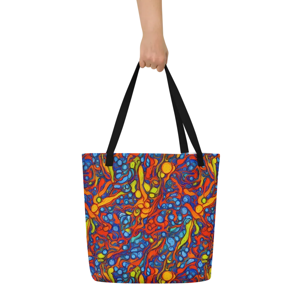 Lava Electric on Large Tote Bag W/ Pocket — Front