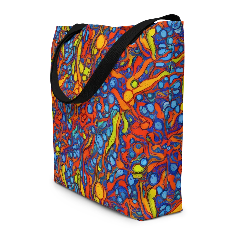 Lava Electric on Large Tote Bag W/ Pocket — Front