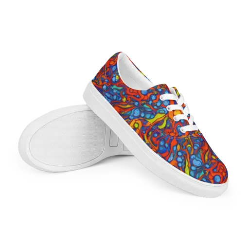 Lava Electric on a Men's Lace-Up Canvas Shoes