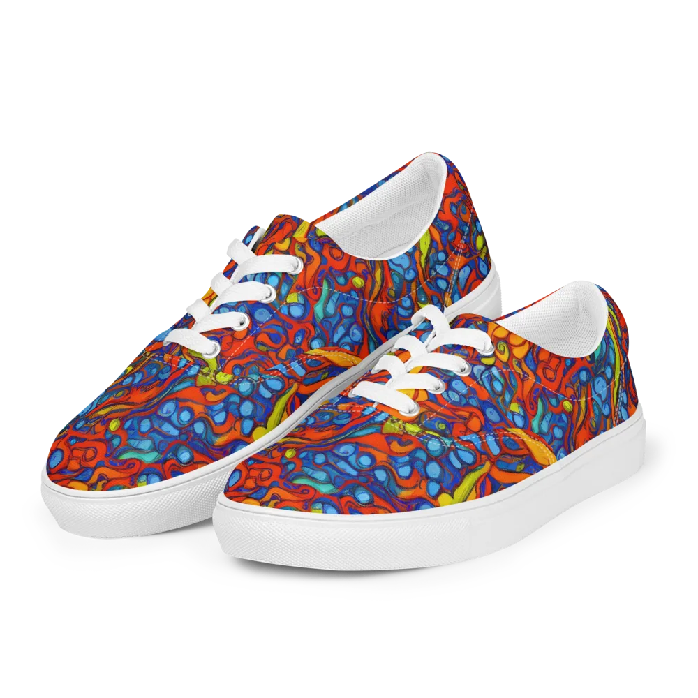 Lava Electric on Men's Lace-Up Canvas Shoes — Left Front