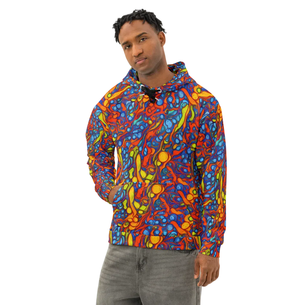 Lava Electric on Cotton Hoodie — Left Front