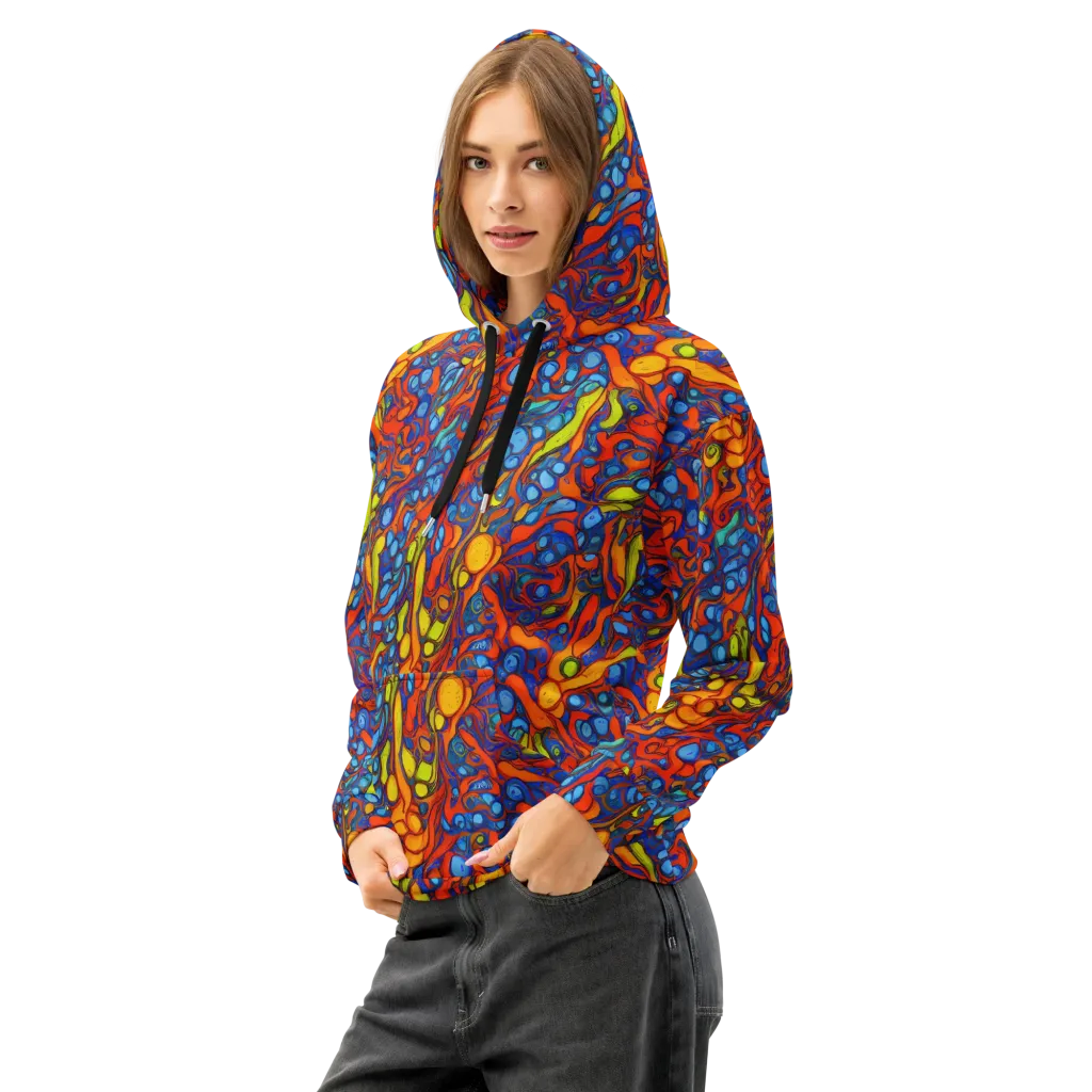 Lava Electric on Cotton Hoodie — Left Front