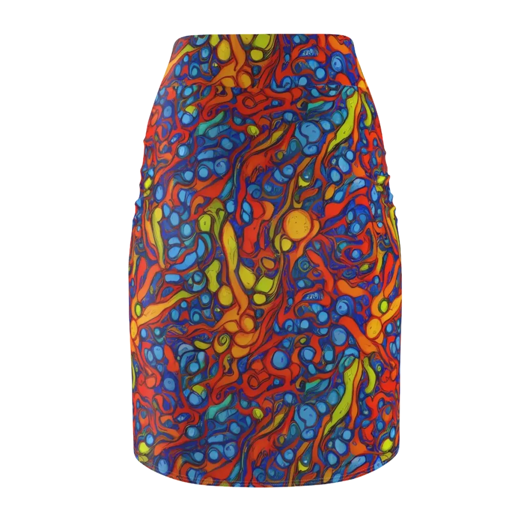 Lava Electric on Pencil Skirt — Back