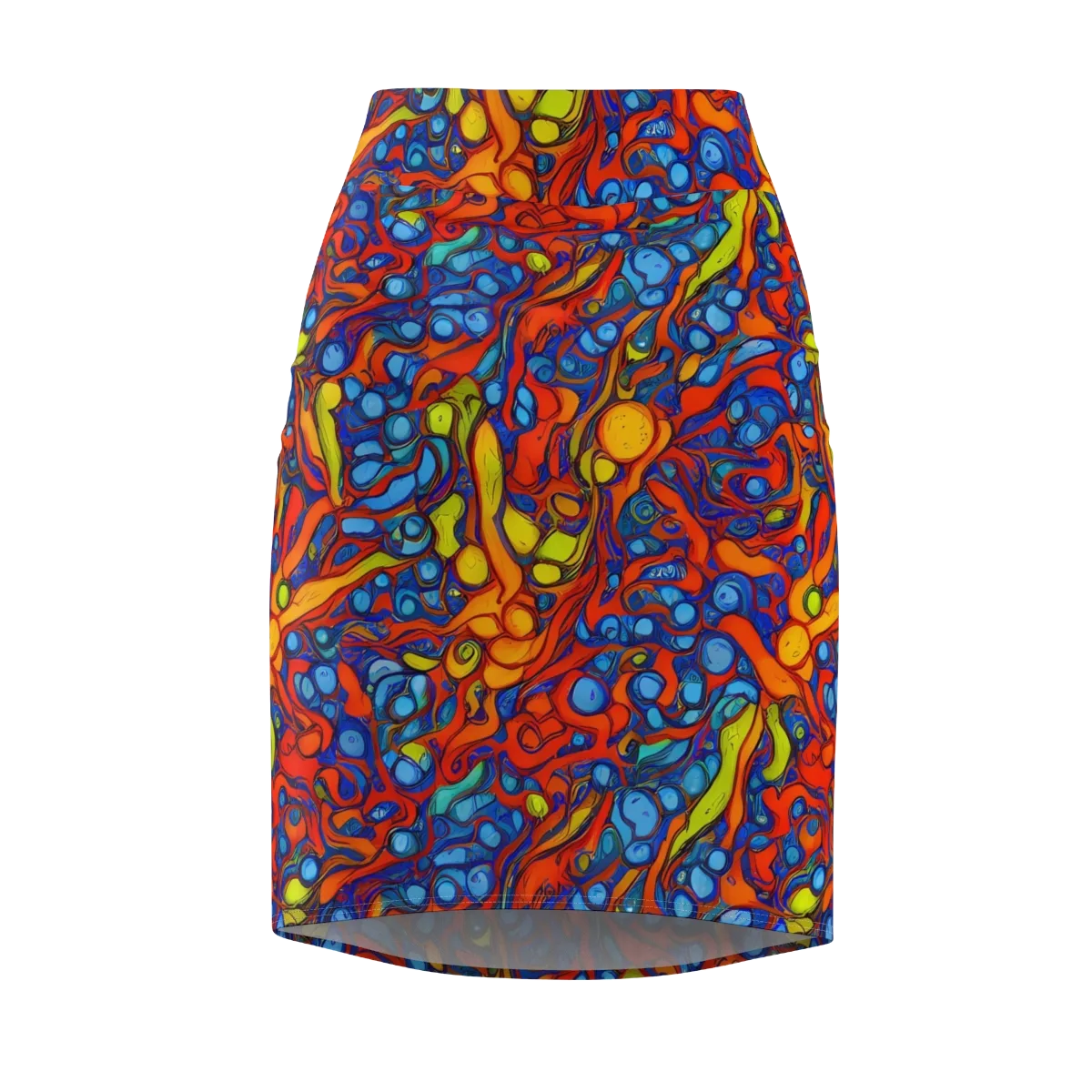 Lava Electric on Pencil Skirt — Front