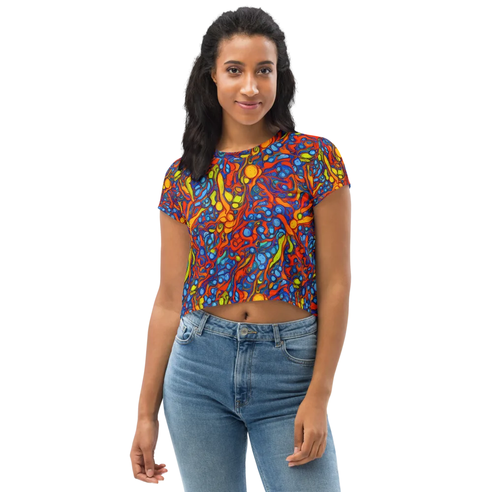 Lava Electric on Crop Tee — Front