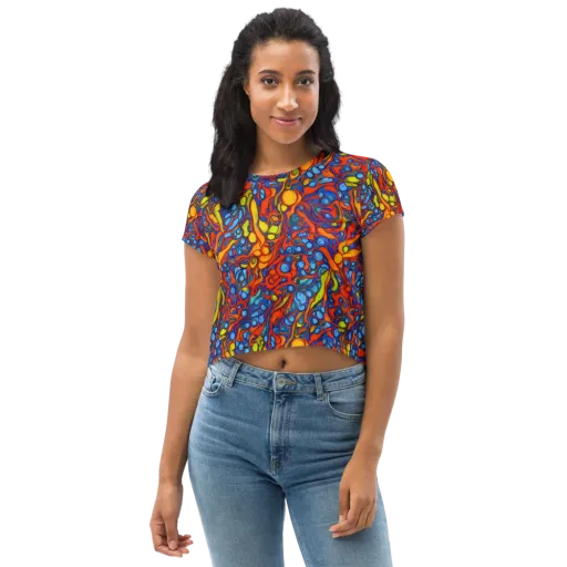 Lava Electric on a Crop Tee