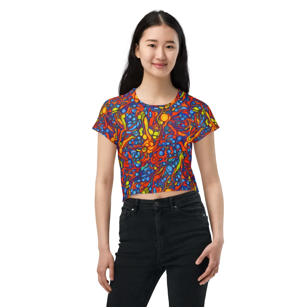 Lava Electric on Crop Tee — Front