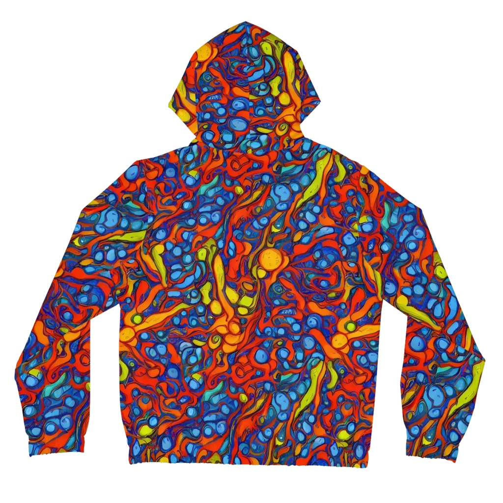 Lava Electric on Women's Full-Zip Hoodie — Back