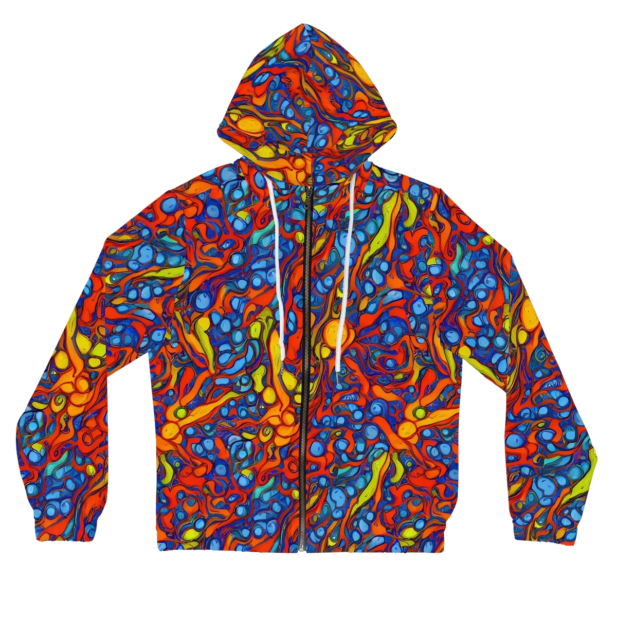 Lava Electric on Women's Full-Zip Hoodie — Front