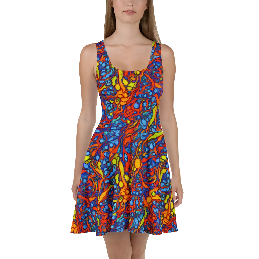 Lava Electric on Skater Dress — Front