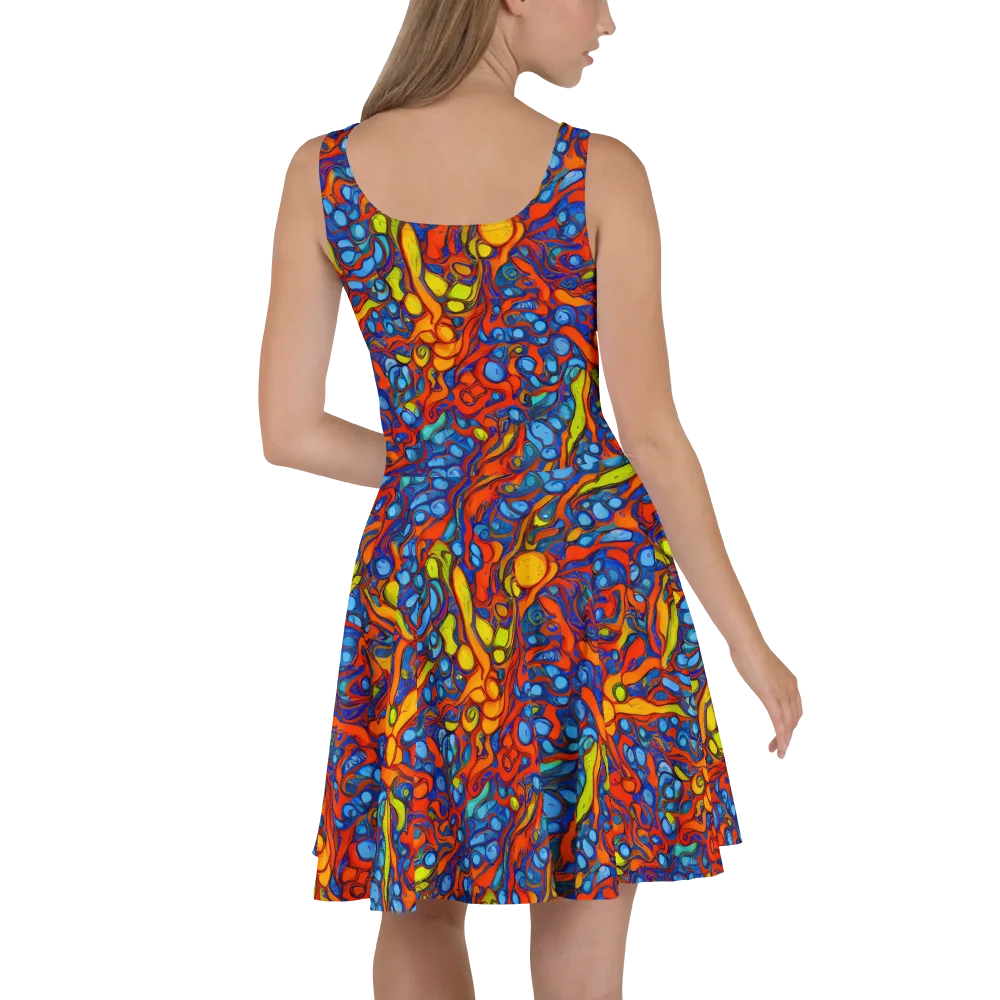 Lava Electric on Skater Dress — Back