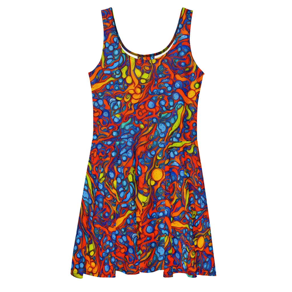 Lava Electric on Skater Dress — Front