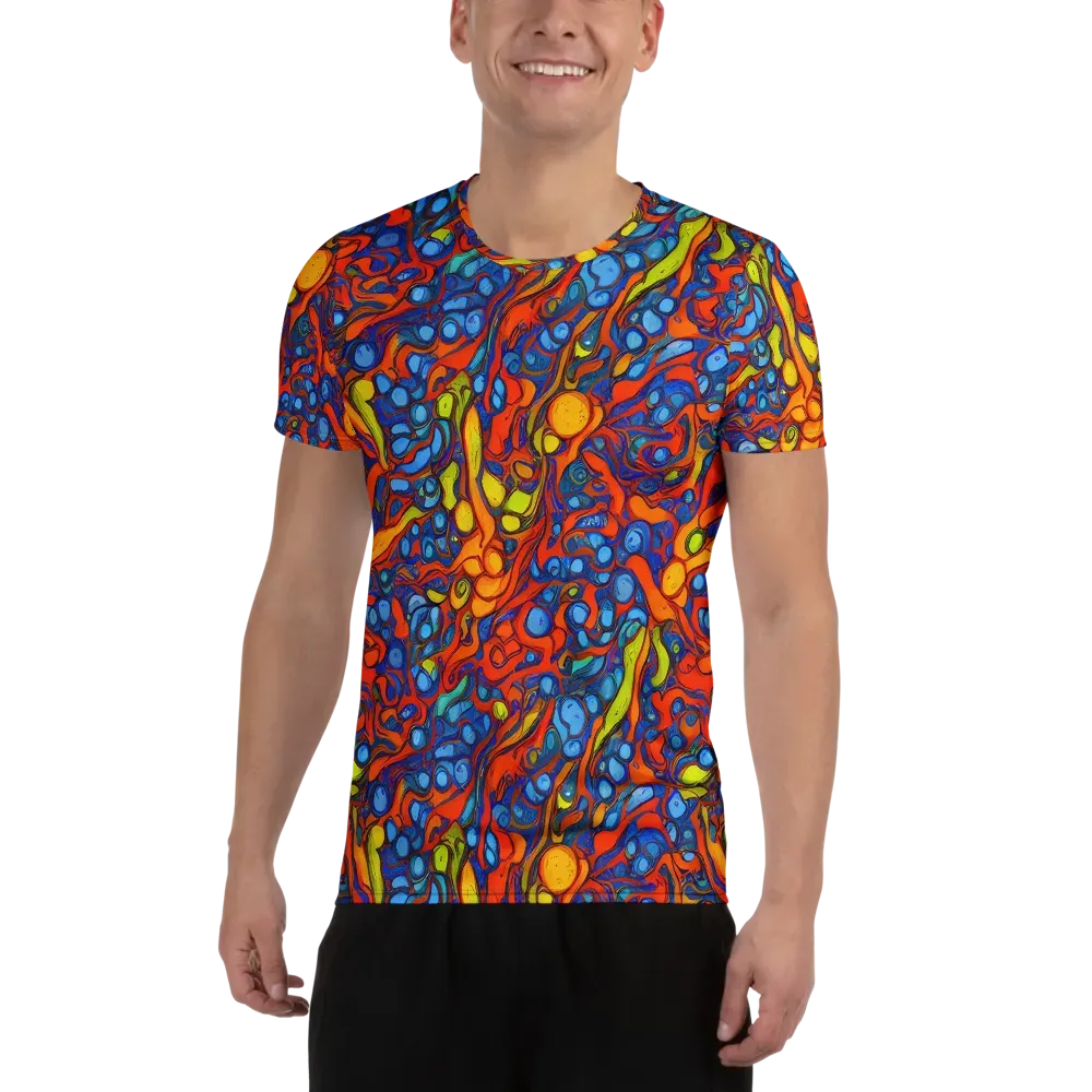 Lava Electric on Men's Athletic T-Shirt — Front