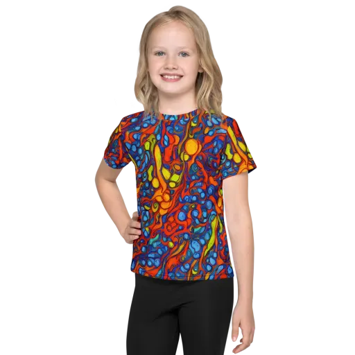 Lava Electric on a Kids Crew Neck T-Shirt