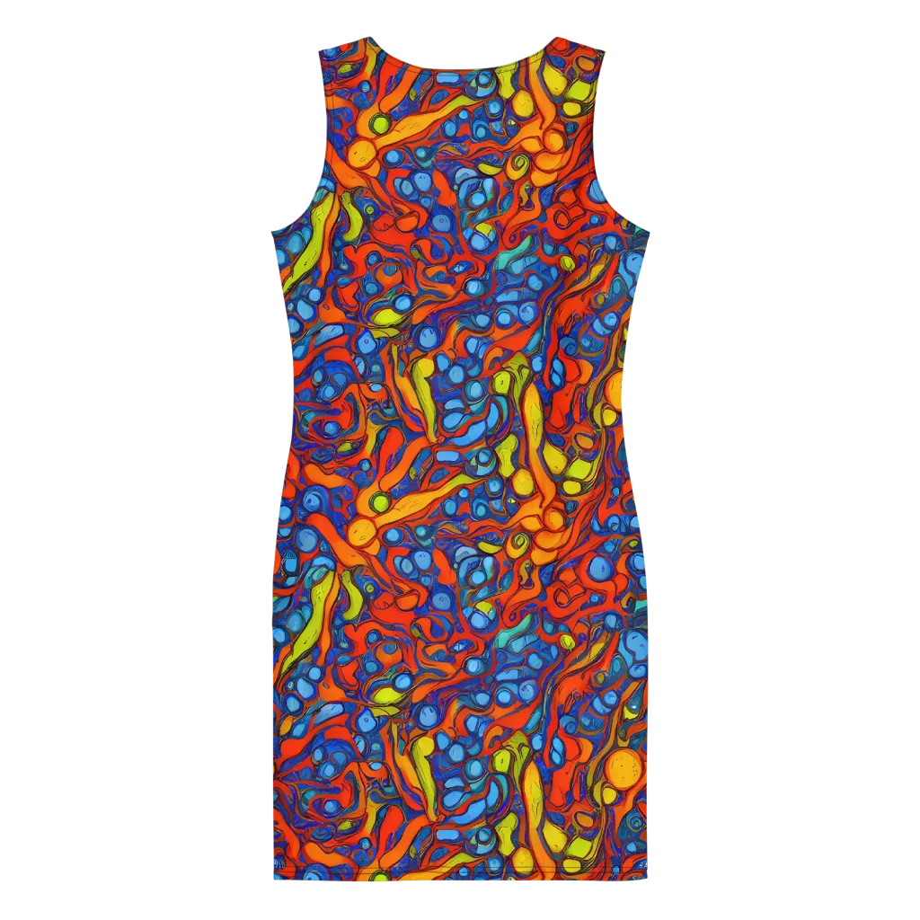 Lava Electric on Bodycon Dress — Back