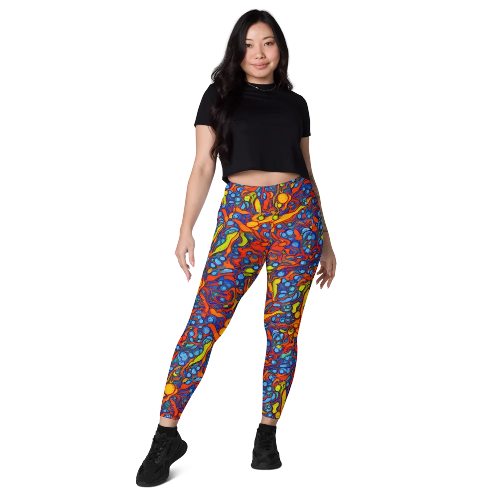 Lava Electric on Leggings with Pockets — Front