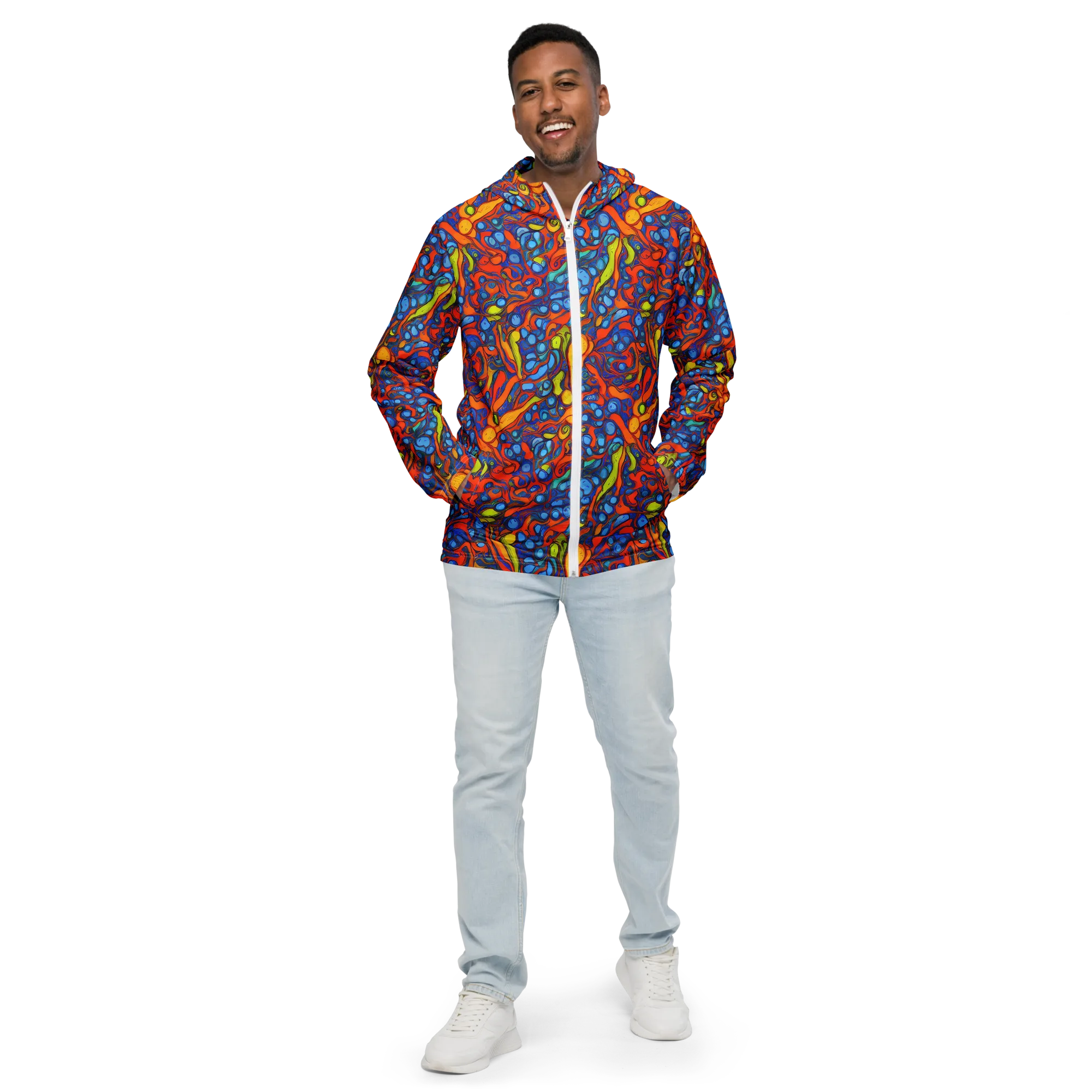 Lava Electric on Men's Windbreaker — Front