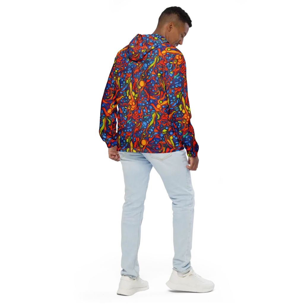 Lava Electric on Men's Windbreaker — Back