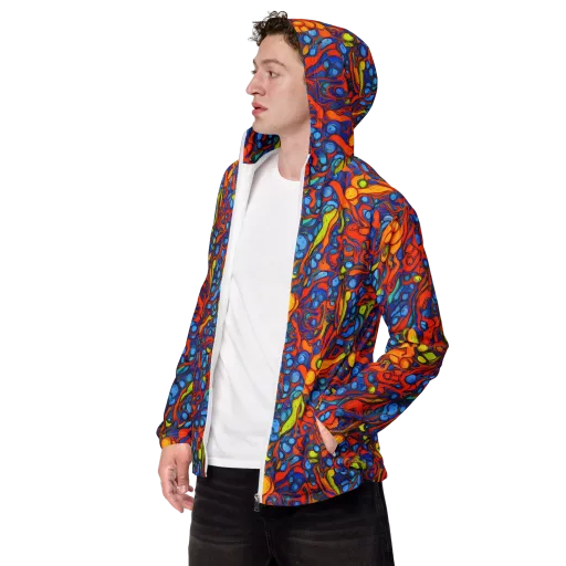 Lava Electric on a Men's Windbreaker