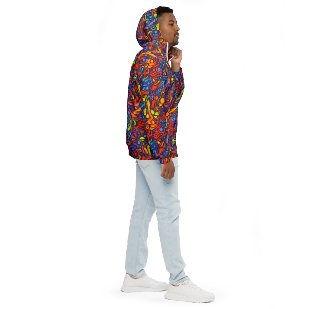 Lava Electric on Men's Windbreaker — Right