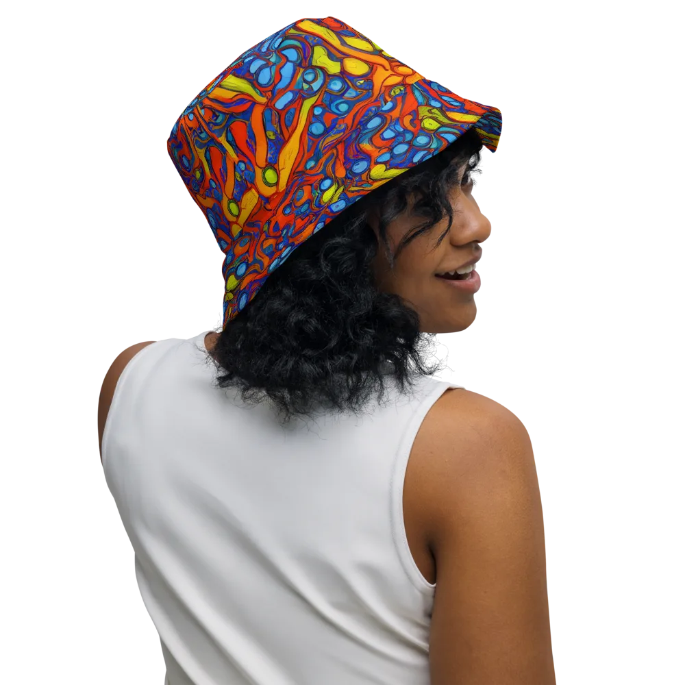 Lava Electric on Reversible Bucket Hat — Right Outside
