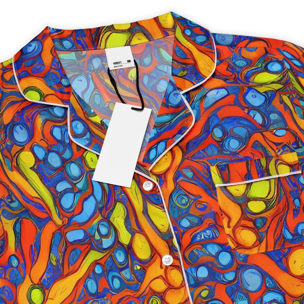Lava Electric on Women's Short Sleeve Pajama Top — Product details