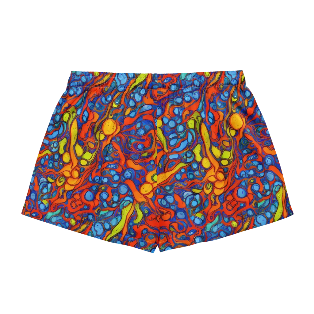 Lava Electric on Women's Pajama Shorts — Back
