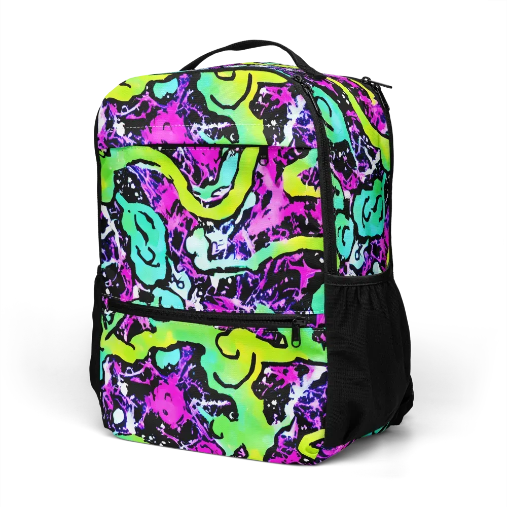 Psychedelic Stampede on Utility Backpack — Left Front
