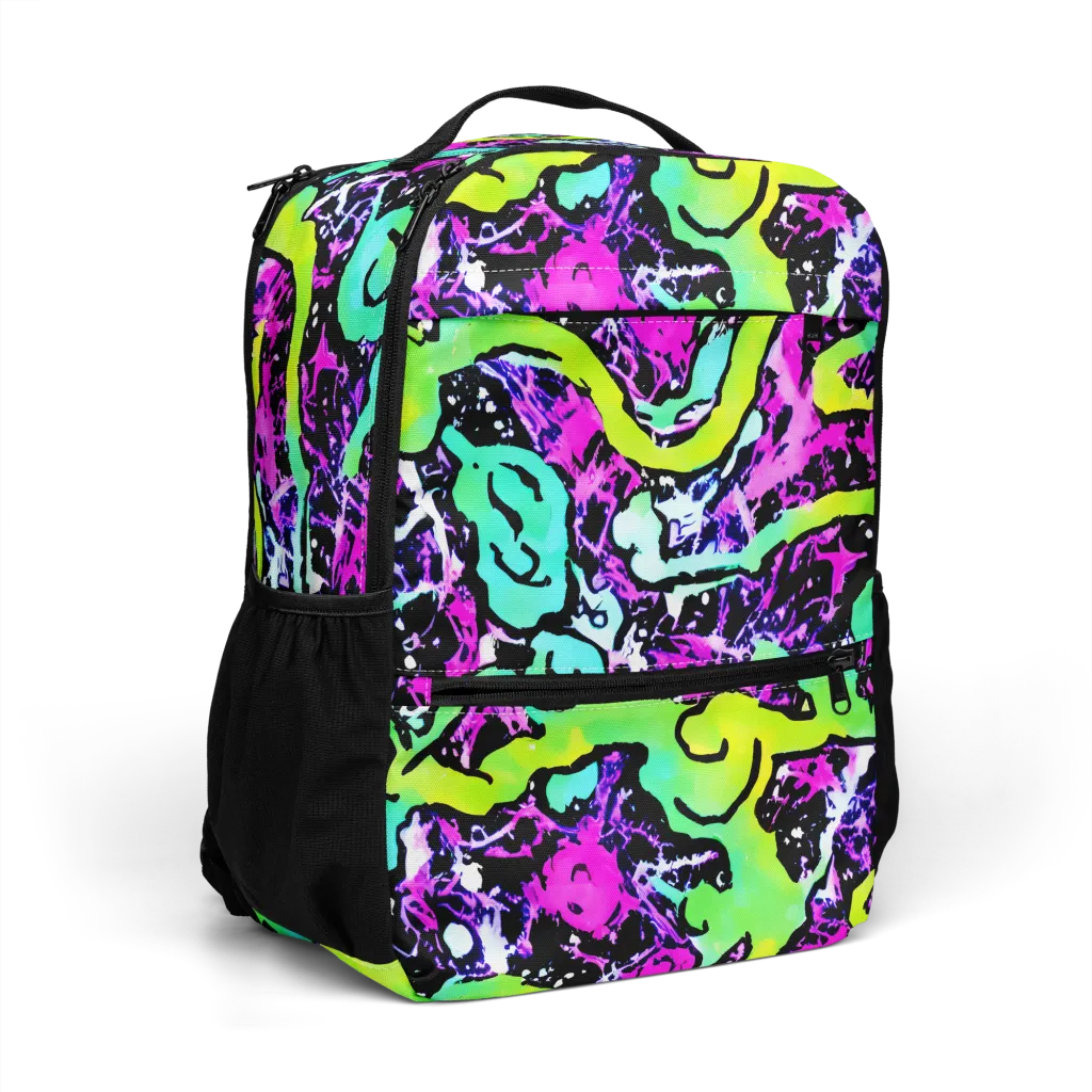 Psychedelic Stampede on Utility Backpack — Right Front