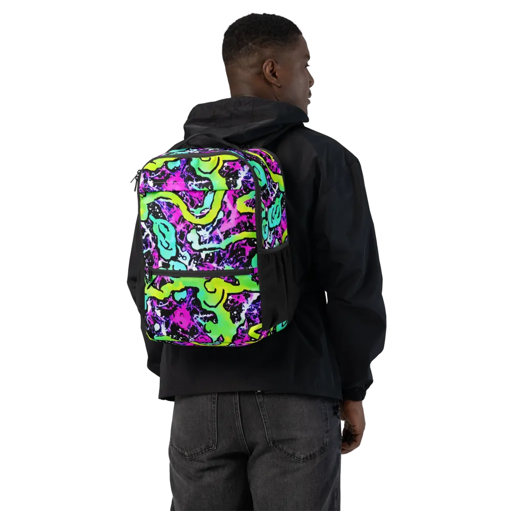 Psychedelic Stampede on Utility Backpack — Back