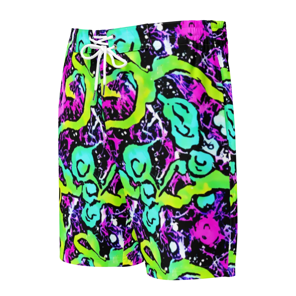 Psychedelic Stampede on Men's Board Shorts — Front