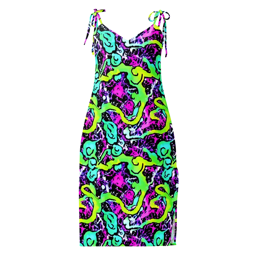 Psychedelic Stampede on Slip Dress — Front