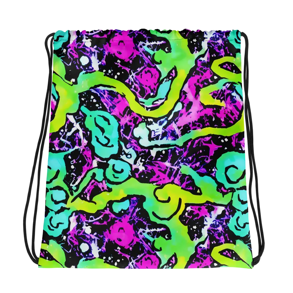 Psychedelic Stampede on Drawstring Bag — Photo