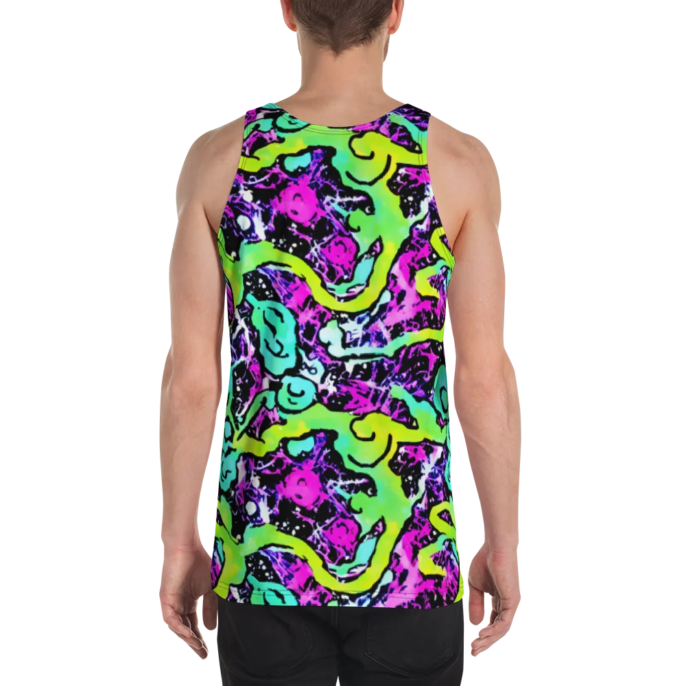 Psychedelic Stampede on Men's Tank Top — Back