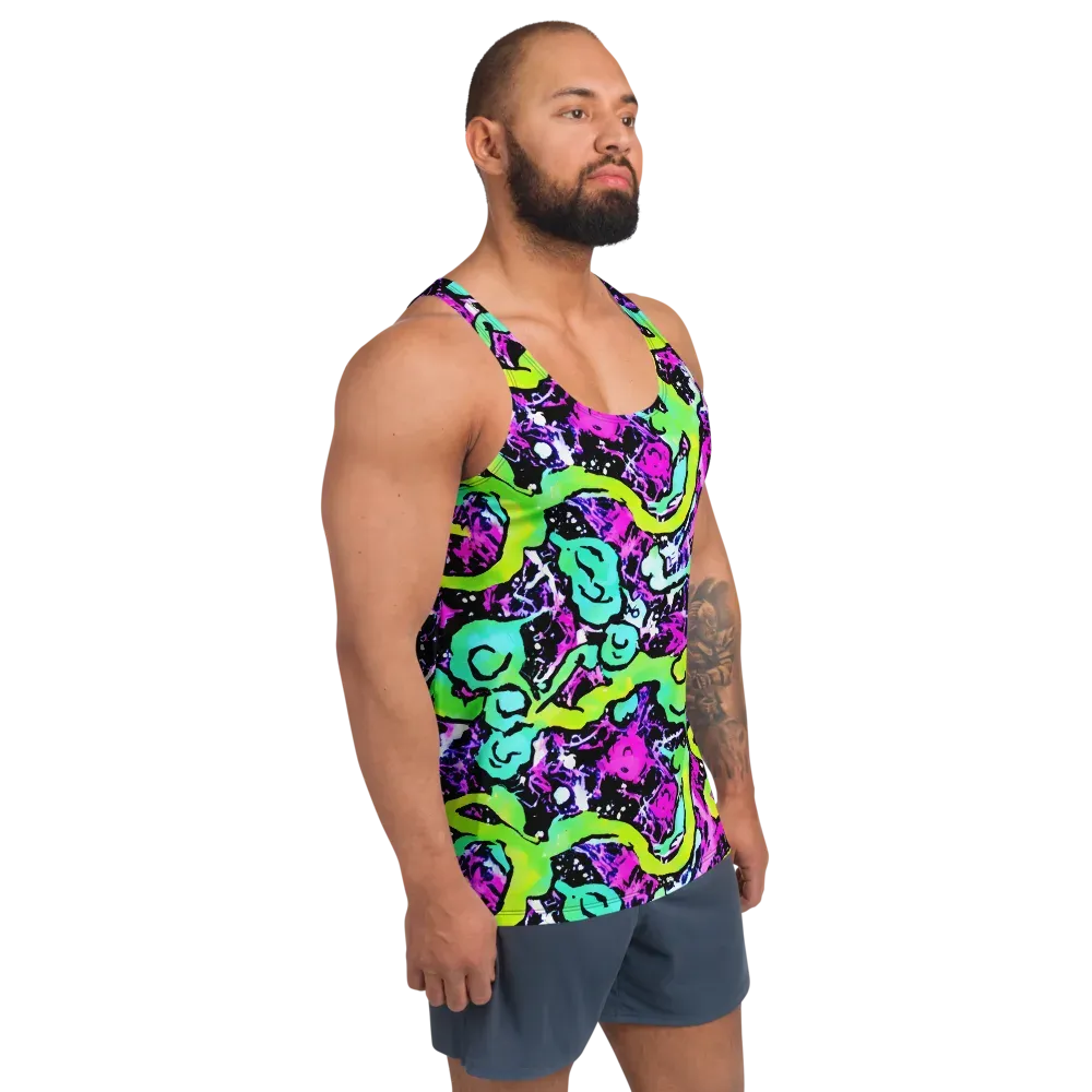 Psychedelic Stampede on Men's Tank Top — Right Front