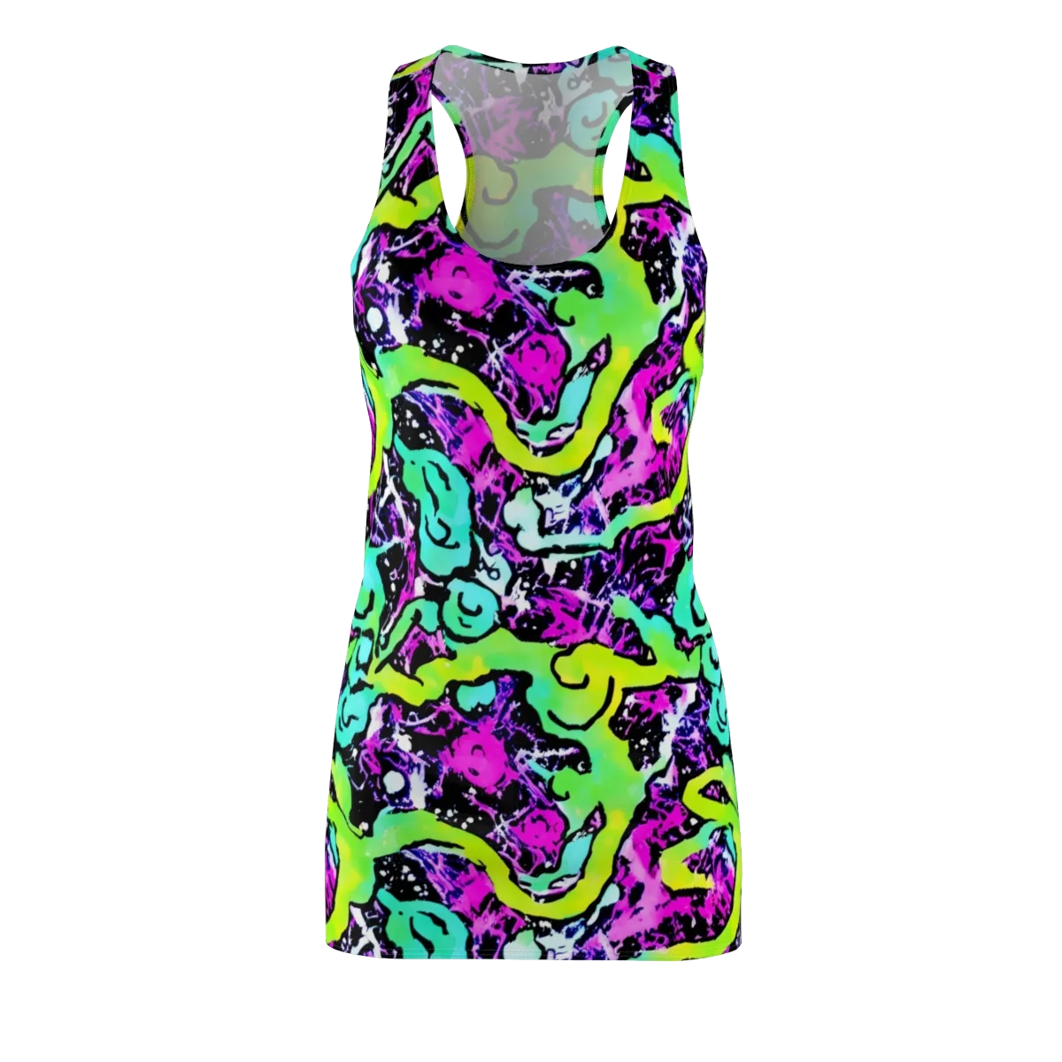 Psychedelic Stampede on Racerback Dress — Front