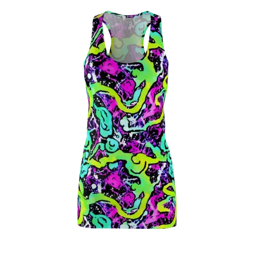 Psychedelic Stampede on a Racerback Dress