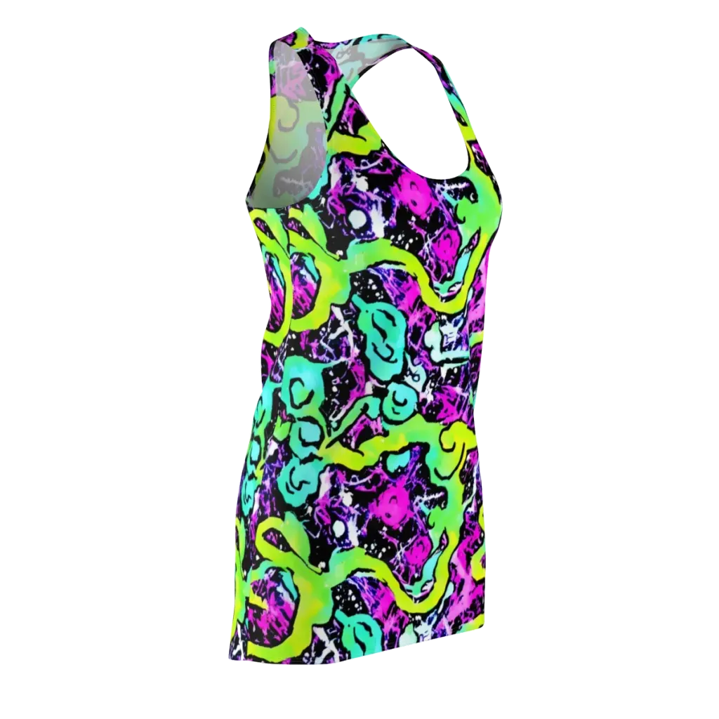 Psychedelic Stampede on Racerback Dress — Front Side
