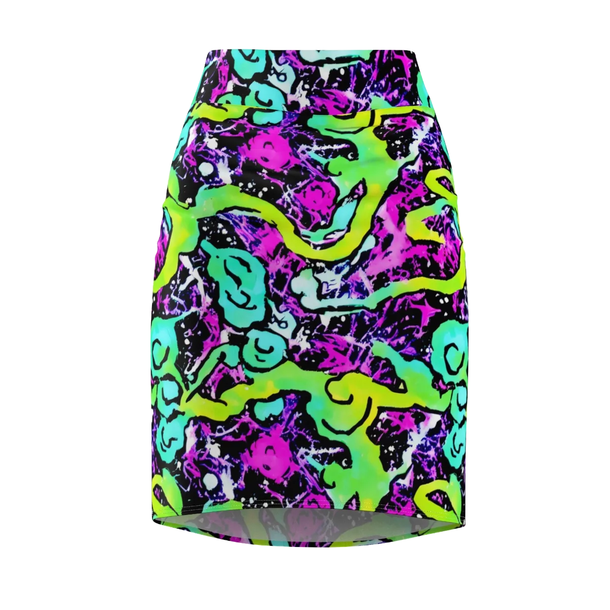 Psychedelic Stampede on Pencil Skirt — Front