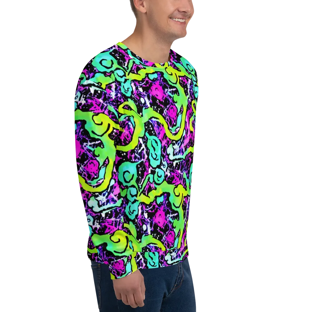 Psychedelic Stampede on Sweatshirt — Right Front