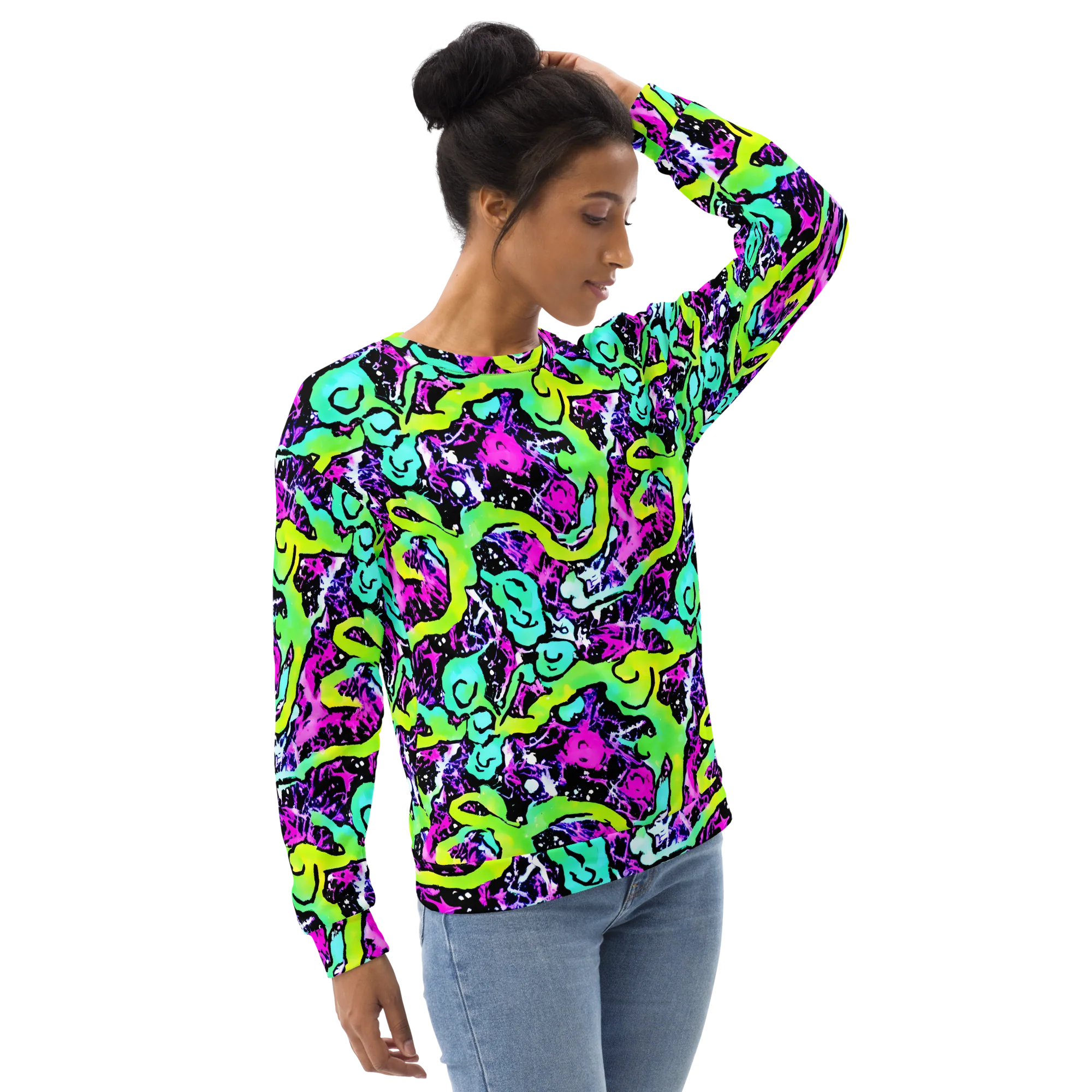 Psychedelic Stampede on Sweatshirt — Right Front