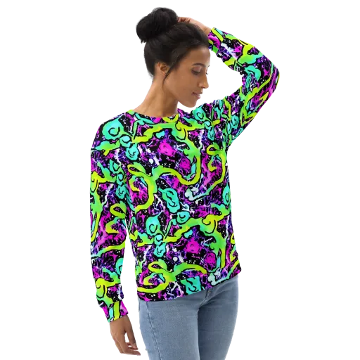 Psychedelic Stampede on a Sweatshirt