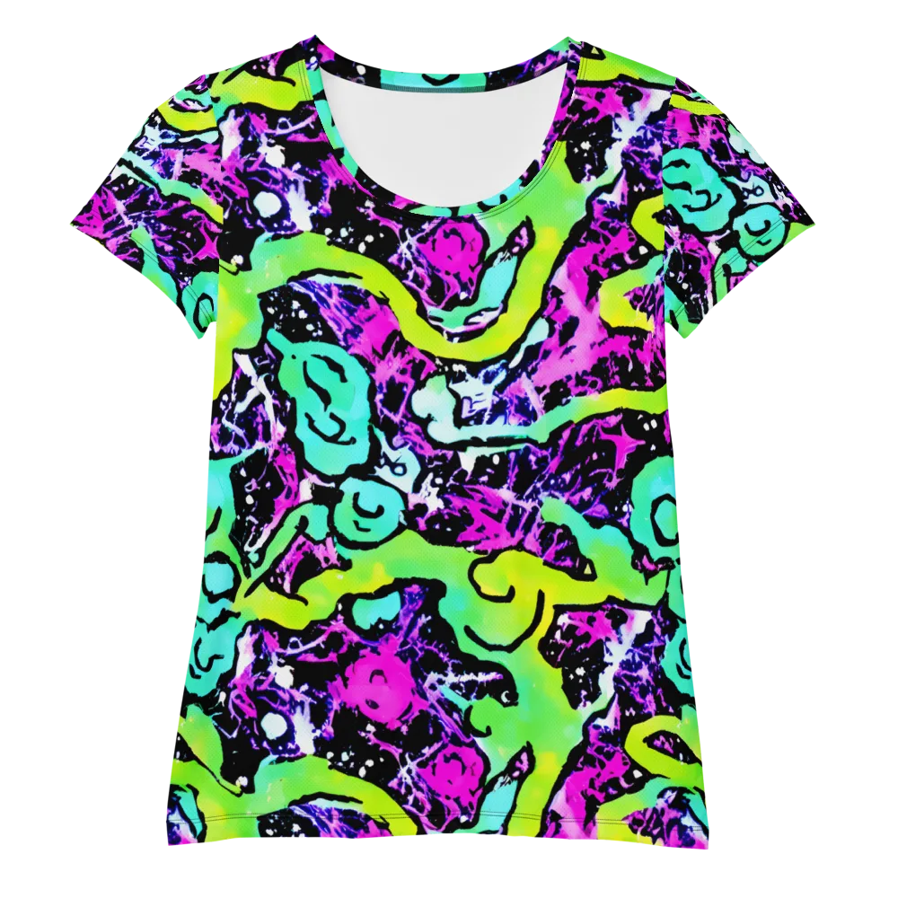 Psychedelic Stampede on Women's Athletic T-Shirt — Front