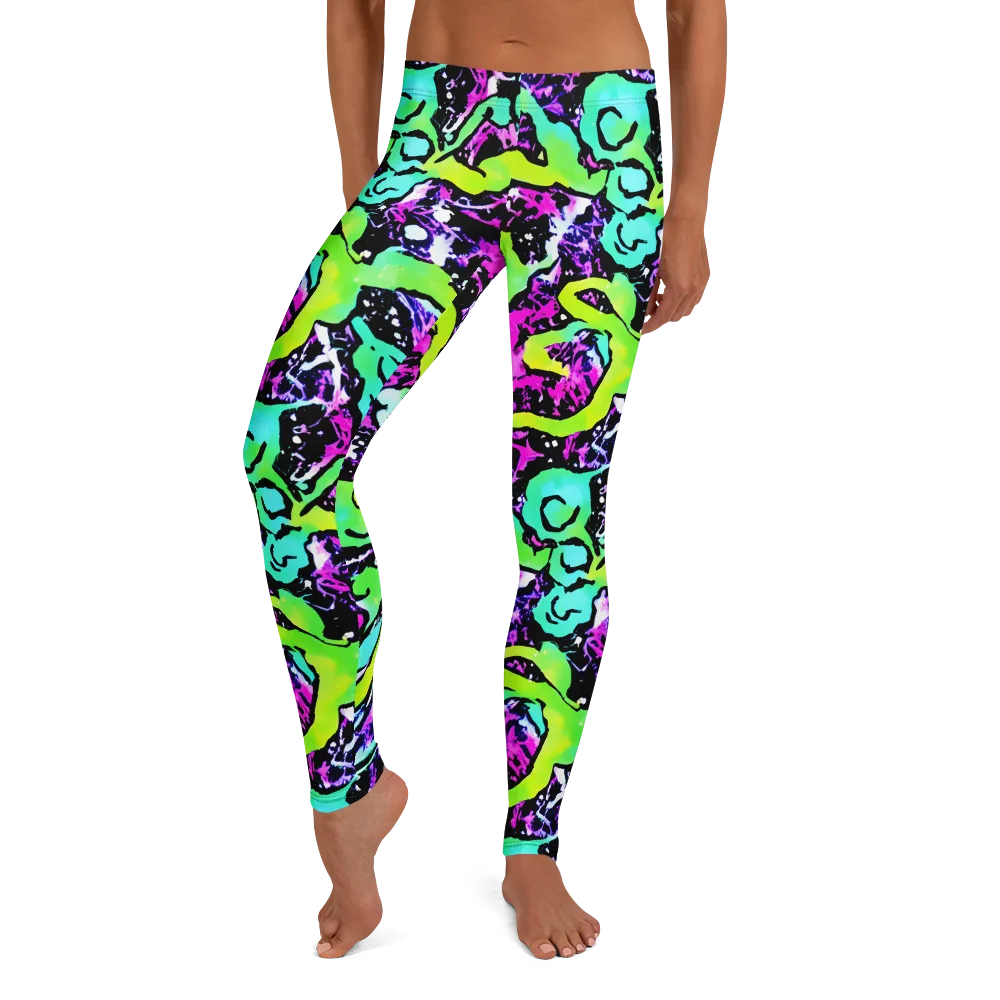 Psychedelic Stampede on Leggings — Front