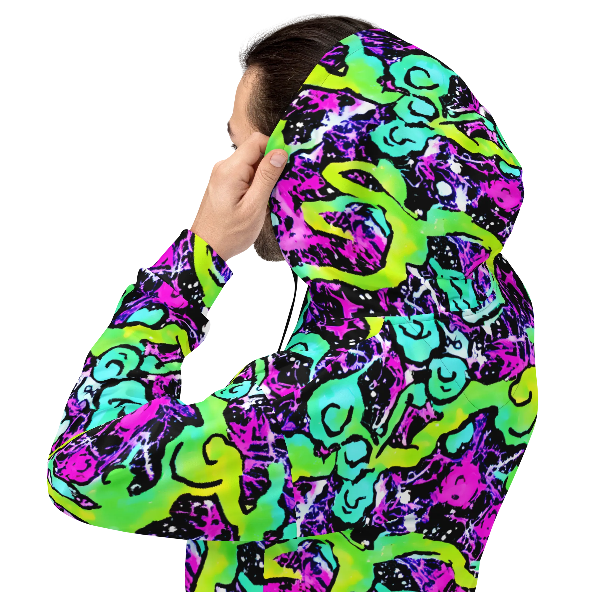 Psychedelic Stampede on Hoodie — Back