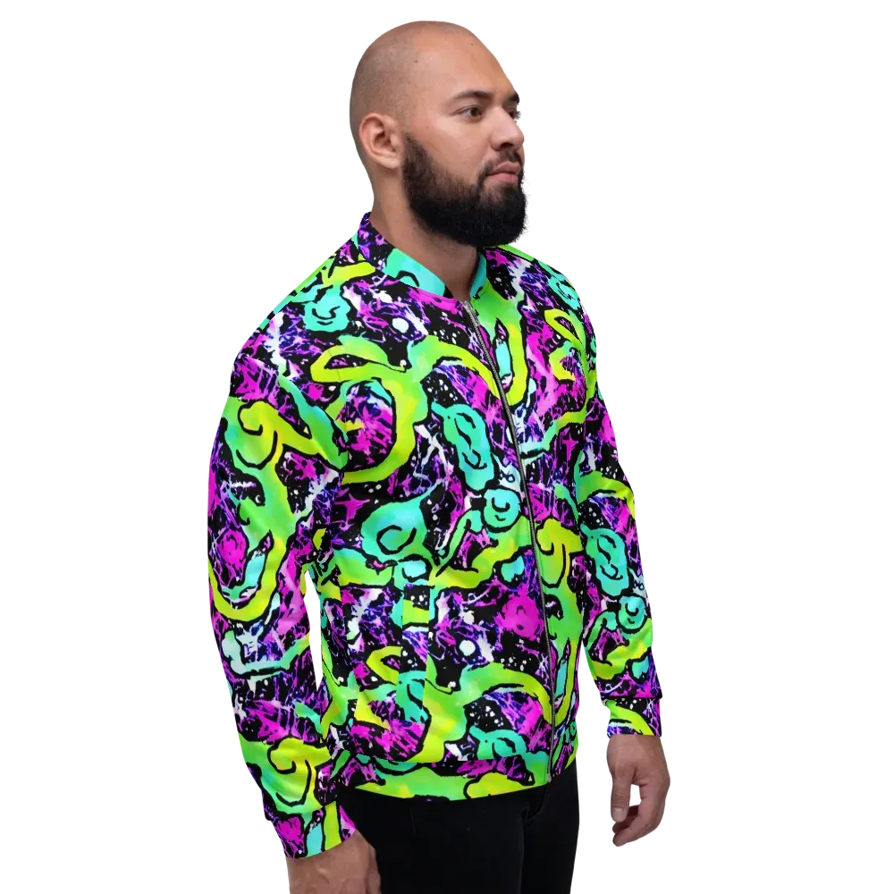 Psychedelic Stampede on Bomber Jacket — Right